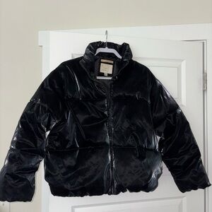 Target Shiny Water Resistant Black Puffer